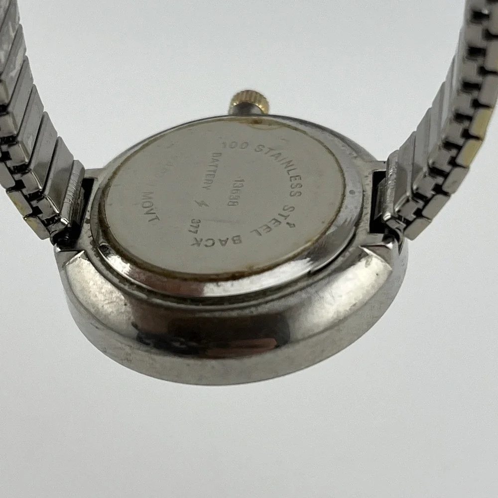 Women's‎ Two Tone 32mm Stretch Band Watch- New Battery
